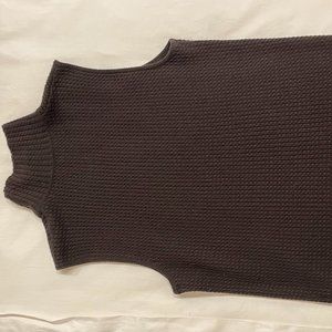 WOMEN AKRIS SLEEVELESS CASHMERE SWEATER CHOCOLATE BROWN- SIZE 8